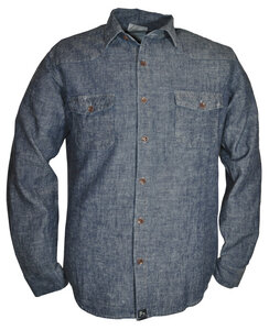 Indigo Hemp Shirt - bleed