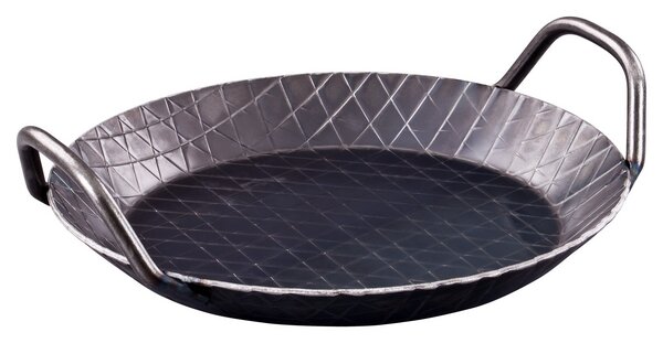 PROFI schmiedeeiserne Servierpfanne (/) 24 cm mit 2 Griffen, unbeschichtet - Gräwe