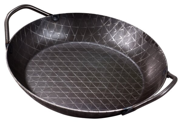 PROFI schmiedeeiserne Servierpfanne (/) 28 cm -- extra hoher Rand -- - Gräwe