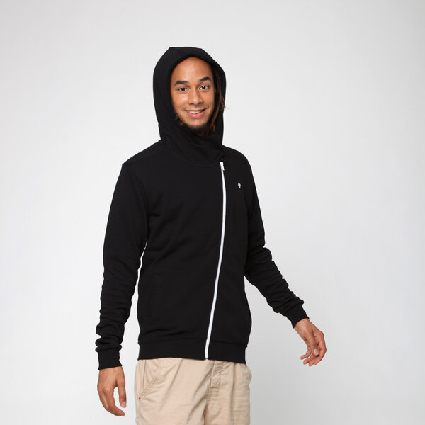 THOKKTHOKK TT1004 YOKE ZIP HOODIE  black - THOKKTHOKK