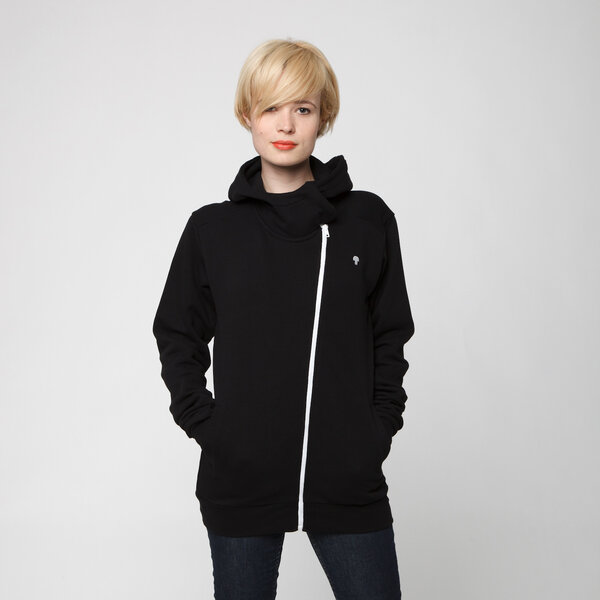THOKKTHOKK YOKE ZIP HOODIE Woman black - THOKKTHOKK