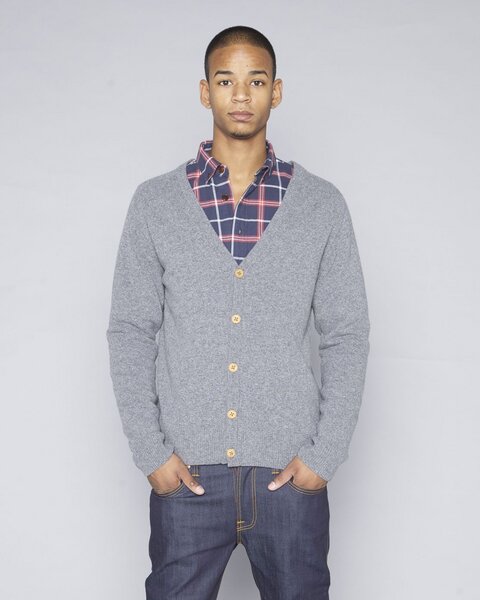 Plain Knit Cardigan - KnowledgeCotton Apparel