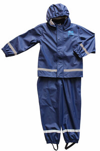 Green Cotton Regenjacke und Regenhose im Set, Farbe: blau - Green Cotton