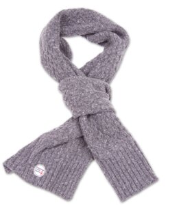 Schal mit Zopfmuster grau - KnowledgeCotton Apparel