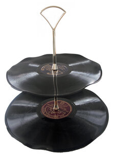 2-stöckige Etagere 'Vinyl' - teacup candles