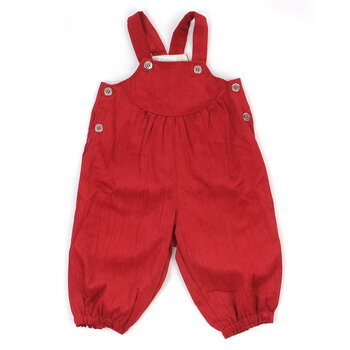Selana of Switzerland Cord Latzhose, Farbe: rot - Selana of Switzerland