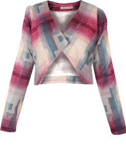 Elly Cropped Wolljacke - Komodo