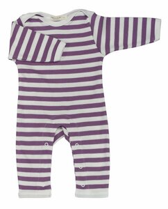 Organics for Kids Broad Stripes Strampler Farbe: pflaume - Organics for Kids