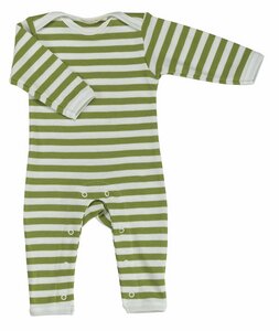 Organics for Kids Broad Stripes Strampler Farbe: grün - Organics for Kids