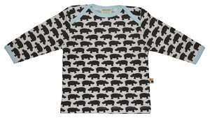 Langarm-Shirt mit Nilpferden - loud + proud