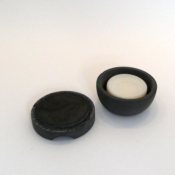 Rasier-Set aus schwarzem Beton - Iris-Hantverk
