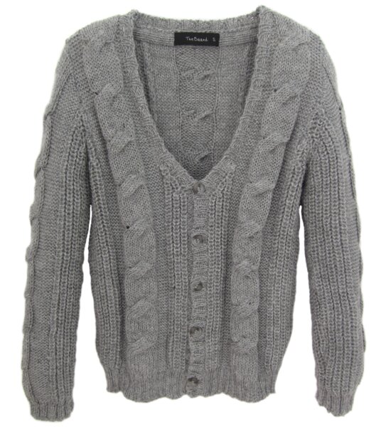 Strickjacke mit Zopfmuster - The Baand