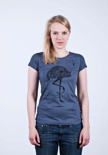 T-Shirt Flamingo Charcoal - Fairliebt.