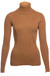 Rollkragenpullover - camel - KAMI Organic Collection