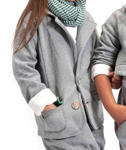 Green Astronaut Kinder Sweat Sakko unisex, Farbe: grau - green astronaut