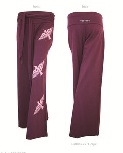 Ladies Bird Pants with Tie West (Big Birds) - Chakura by Ku Ambiance