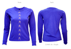 Ladies Long Sleeve Tee with Ku Bell Logos - Chakura by Ku Ambiance