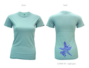 Ladies Short Sleeve Tee with Crane - Chakura by Ku Ambiance