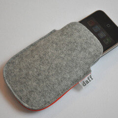 Filz Tasche für iPhone und iPod grau - Daff