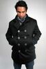 MENS LONG P-COAT - HEMP HOODLAMB