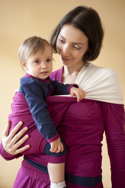 Bio Baby Sling Midnight / Celeryprint - bumbaumel