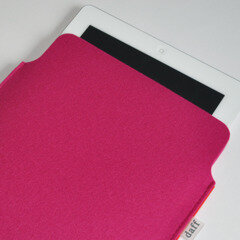 Filz iPad Hülle / PadBag himbeer - Daff