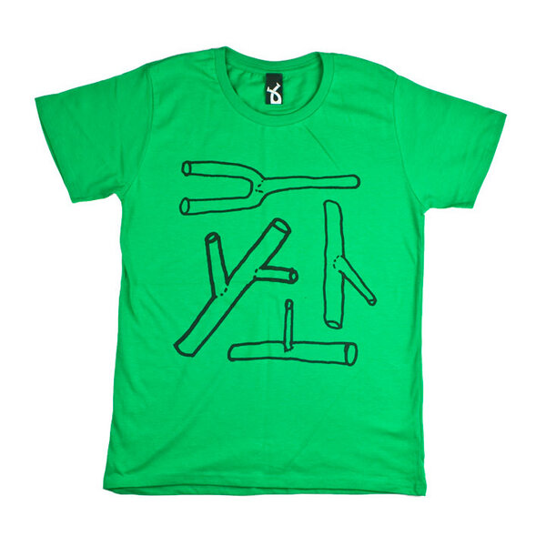 T-Shirt Stöcke (grün) - Plain And Black