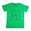 T-Shirt Stöcke (grün) - Plain And Black