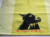 Handgewebtes Fair-Trade-Geschirrtuch 'Be proud to be you!' grün - Hirschkind