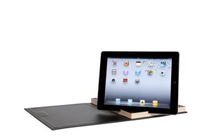 iPad Case - Leder grau - germanmade.