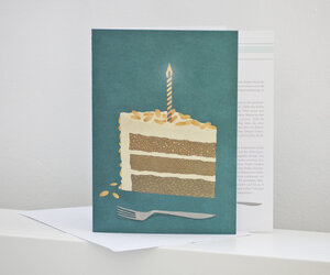 Rezeptgrußkarte MANDELTORTE - MOZAÏQ eco design