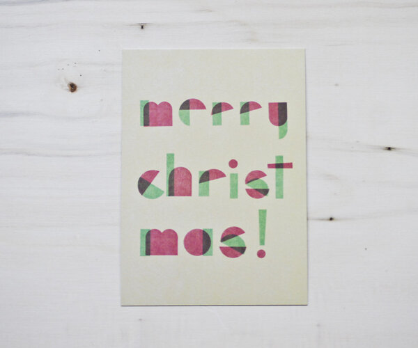 Öko-Postkarte 'Merry Christmas' - MOZAÏQ eco design