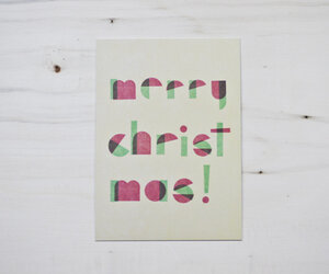 Öko-Postkarte 'Merry Christmas' - MOZAÏQ eco design