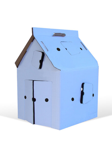 Casa Cabana Spielhaus in weiss aus Pappe - Kidsonroof