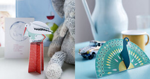 Pop-Out-Karte Pfau card A5 - Kidsonroof