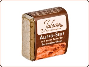 Aleppo-Seife mit roter Tonerde, 100g - Jislaine Naturkosmetik