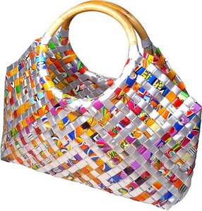 Bambushenkel Tasche Confetti - Reciclage