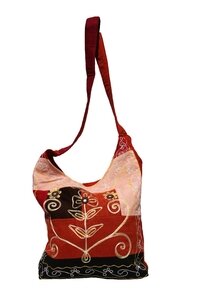 Nepal Patchworktasche 3 Blumen - Reciclage