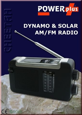 Cheetah - das umweltfreundliche Dynamo & Solar UKW/MW Radio - Powerplus