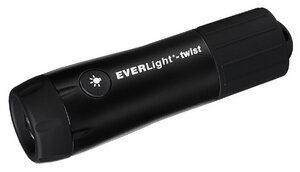 Drehtaschenlampe EverLight Twist (F379), schwarz - SunArtis