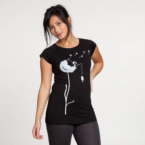 FellHerz T-Shirt Pusteblume schwarz - FellHerz