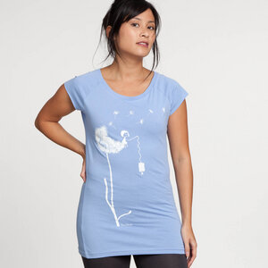 FellHerz T-Shirt Pusteblume taubenblau - FellHerz