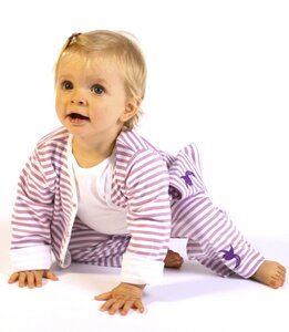 Baby Jacke, lila-weiß gestreift - Preciosa
