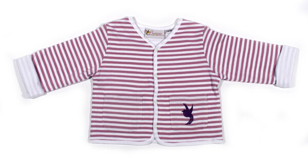 Baby Jacke, lila-weiß gestreift - Preciosa