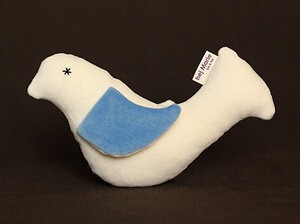 Kuscheltier Täubchen ecru / blau - hej Marie