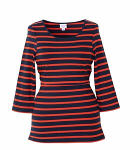 Still Top im Marine Look, Farbe: navy-rot gestreift - Boob