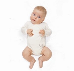 Living Crafts Baby Body aus Bio Baumwolle, Farbe: creme - Living Crafts