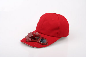 Basecap mit integriertem Ventilator (rot) - Vireo