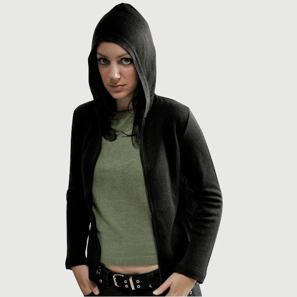 Kapuzenjacke Serenity Black - hempme