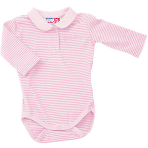 Langarm Body rosa mit Kragen - Käthe Kruse
